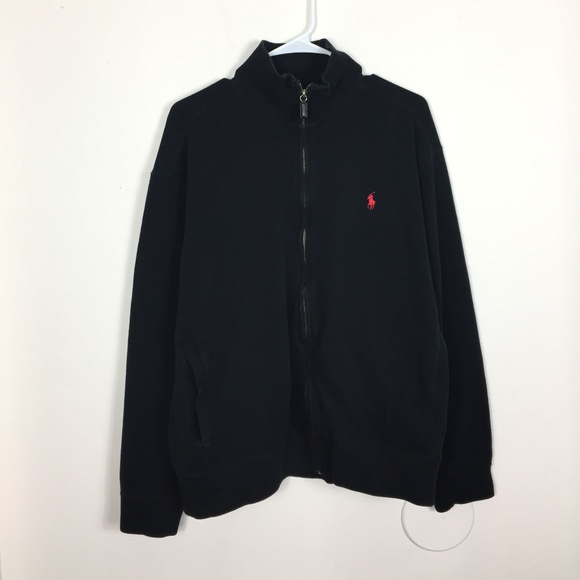 black ralph lauren jacket red logo